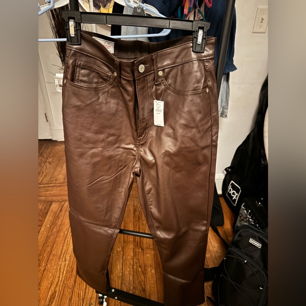 Vintage Slim high Rise Leather pants.